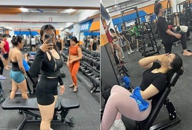Phang nhau thỏa mãn với cô gái tập gym